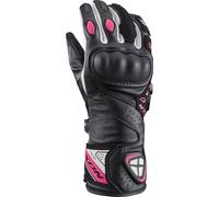 Ixon Thund Guanti da moto da donna, nero/bianco/rosa, Taglia XL