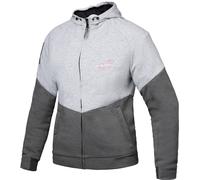 Giacca moto da donna IXON Touchdown grigio-argento-rosa 3XL