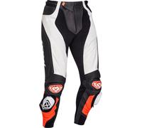 Ixon Vendetta Evo Pantaloni in pelle da moto, nero-bianco-rosso, taglia 2XL per maschi