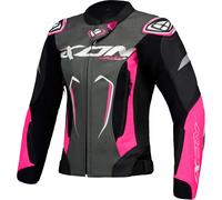 Ixon Vortex 3 Giacca di pelle moto da donna, nero-rosa, taglia S per donne