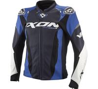 Ixon Vortex 3 Giacca in pelle moto, nero-bianco-blu, taglia L per maschi