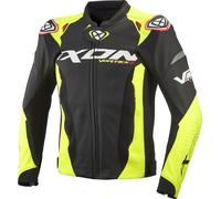 Ixon Vortex 3 Giacca in pelle moto, nero/giallo, Taglia L