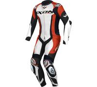 Ixon Vortex 3 Tuta in pelle da moto 1 pezzo, nero-bianco-rosso, taglia M per maschi