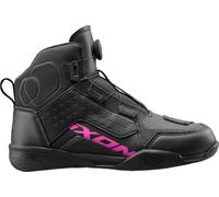 Ixon Vyper WP scarpe impermeabili per motociclette femminili, nero/rosa, Taglia 37