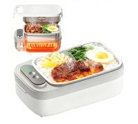 IXPIUZB Porta Pranzo Riscaldabile USB Senza Fili, Scaldavivande a Batteria Ricaricabile Portapranzo Termico per Alimenti Autoriscaldante Da 1l Con Timer E Riscaldamento Regolabile