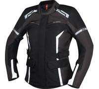 IXS Evans-ST 2.0 Giacca tessile da moto da donna impermeabile, nero/grigio/bianco, Taglia M