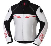 IXS Hexalon-ST giacca tessile moto impermeabile, bianco/rosso/nero, Taglia 3XL