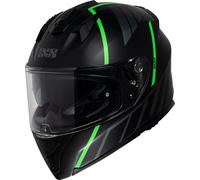 IXS iXS217 2.0 Casco, nero opaco/verde, Taglia XXL (63/64)