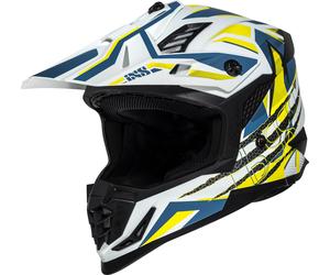 IXS iXS363 2.0 Casco Motocross, bianco-blu-giallo, taglia S per maschi