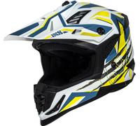 IXS iXS363 2.0 Casco Motocross, bianco/giallo/blu, Taglia XL (61/62)