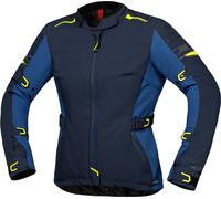 IXS Lane ST-Plus, giacca tessile impermeabile donna 3XL female Blu Scuro/Blu/Giallo