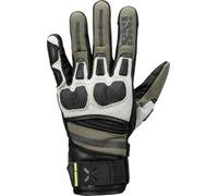IXS Guanti da moto Montevideo Air 2.0 da uomo taglia M Nero/Oliva/Grigio Chiaro