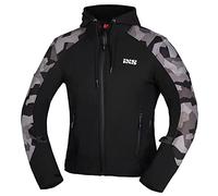 IXS Moto Camo Felpa con cappuccio e zip da moto, nero-multicolore, taglia M per maschi