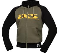 IXS Rapid 1.0 Felpa con cappuccio e zip da moto, verde-arancione, taglia 2XL per maschi