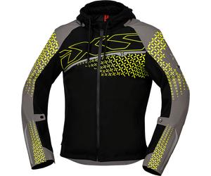 IXS Rapid-STX 1.0, giacca tessile impermeabile S male Nero/Grigio/Giallo Fluo