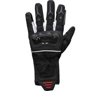 IXS Rapid-STX 1.0 impermeabile Guanti da moto da donna, nero/bianco/rosso, Taglia XL