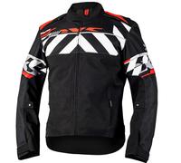 IXS Rapid-STX 2.1 Giacca tessile da motocicletta impermeabile, nero/grigio/rosso, Taglia XL