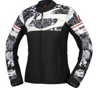IXS Rapid-STX 2.1 Giacca tessile impermeabile per motociclette, nero-grigio, taglia S per donne