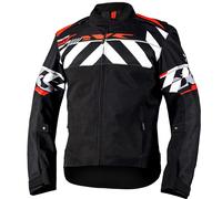 IXS Rapid-STX 2.1 Giacca tessile da motocicletta impermeabile, nero-grigio-rosso, taglia 2XL per maschi