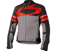 IXS Rapid-STX 2.2 Giacca tessile da motocicletta impermeabile, grigio scuro/nero/rosso, Taglia M