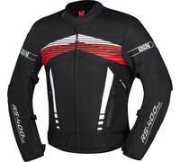 IXS RS-400-ST 3.0 Giacca tessile da moto impermeabile, nero/bianco/rosso, Taglia M