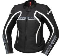 IXS RS-600 1.0 Giacca donna moto in pelle, nero-grigio-bianco, taglia 42 per donne
