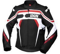 IXS Sport RS-700-ST Giacca tessile motociclistica, nero/bianco/rosso, Taglia L