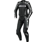 IXS RS-800 1.0 Abito in pelle da donna in due pezzi, nero/grigio/bianco, Taglia 36