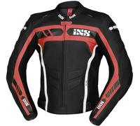 IXS Sport RS-600 1.0 Giacca in pelle motociclistica, nero/rosso/bianco, Taglia 62