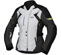 IXS Tour Liz-ST Giacca tessile da donna, grigio/nero/giallo, Taglia L
