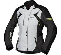 IXS Tour Liz-ST Giacca tessile da donna, grigio/nero/giallo, Taglia XXL