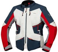 IXS Tourster-STX 1.0, giacca tessile impermeabile M male Grigio Chiaro/Dunkelbau/Rosso