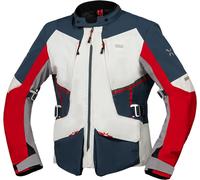 IXS Tourster-STX 1.0 impermeabile Giacca tessile moto, grigio-rosso-blu, taglia 5XL per maschi