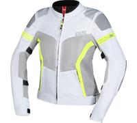 IXS Trigonis-Air Giacca tessile moto da donna, grigio/giallo, Taglia M