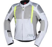 IXS Trigonis-Air, giacca in tessuto 4XL male Grigio Chiaro/Grigio/Giallo Fluo