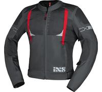 IXS Trigonis-Air Giacca tessile moto, grigio/rosso, Taglia L