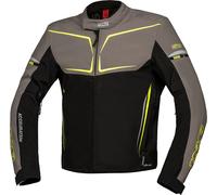 IXS TS-Pro ST-Plus, giacca tessile impermeabile S male Nero/Grigio/Giallo Fluo