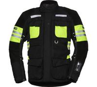 IXS X-Tour LT Montevideo-ST Giacca tessile per moto impermeabile, nero-giallo, taglia M per maschi