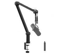 IXTECH Asta per microfono con tubo di estensione, braccio per microfono per Shure SM7B MV7 Blue Yeti robusto in acciaio inox, supporto da scrivania, braccio pieghevole a forbice, supporto per