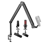 IXTECH Braccio Microfono Asta Microfono Scrivania Regolabile Supporto Microfono da Tavolo per Blue Yeti Rode Shure Sm7b Hyperx Quadcast Supporto Pieghevole Girevole per Gaming Streaming Podcasting
