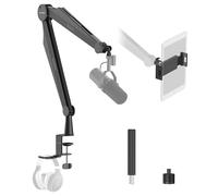 IXTECH Capitan Pro - Braccio microfono con braccio per microfono Blue Yeti Shure Sm7b Hyperx QuadCast Rode At2020 e Fifine, supporto per tablet e cuffie, per gaming, podcasting e streaming