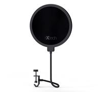 IXTECH Filtro pop per microfono Blue Yeti, isolamento acustico a doppio strato, protezione dello scudo, protezione antivento con clip di stabilizzazione flessibile a 360 gradi