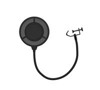 IXTECH Filtro pop per microfono, filtro pop per microfono, scudo isolante in rete compatibile con Blue Yeti e qualsiasi altro microfono, filtro pop a doppio strato con clip flessibile a collo d'oca a