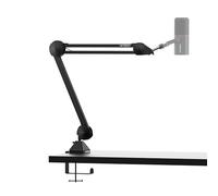 IXTECH Microphone Boom Arm Stand, Heavy Duty Adjustable Mic Stand with Cable Ties, Desk Mount Arm Stand for Gaming Streaming Podcasting (MEDIUM).