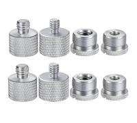 IXTECH Set di 8 adattatori per microfono in metallo, adattatore filettato da 5/8 femmina a 3/8 maschio 3/8 femmina a 5/8 maschio 5/8 maschio 5/8 femmina a 1/4 maschio 1/4 femmina a 5/8 maschio