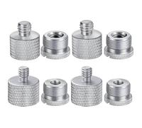 IXTECH Set di 8 adattatori per microfono in metallo, adattatore filettato da 5/8 femmina a 3/8 maschio 3/8 femmina a 5/8 maschio 5/8 maschio 5/8 femmina a 1/4 maschio 1/4 femmina a 5/8 maschio