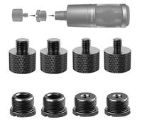 IXTECH Set di 8 adattatori per supporto microfono, in metallo, adattatore filettato da 5/8 femmina a 3/8 maschio 3/8 femmina a 5/8 maschio 5/8 femmina a 1/4 maschio 1/4 femmina a 5/8 maschio,