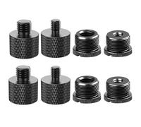 IXTECH Set di 8 adattatori per supporto microfono, in metallo, adattatore filettato da 5/8 femmina a 3/8 maschio 3/8 femmina a 5/8 maschio 5/8 femmina a 1/4 maschio 1/4 femmina a 5/8 maschio,