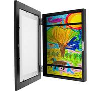 IXTIX Cornice portafoto per bambini, formato A4, riempibile, per bambini, apribile, per 150 immagini, apertura frontale per opere d'arte (1 pezzo)