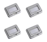 IXTRIMA 4pz Placca con coperchio e Supporto da esterno Ip55 3 posti (idrobox) compatibile con Bticino matix, supporto stagno 3P COLORE Grigio set 4 pezzi